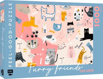 FURRY FRIENDS: Cat Love - 1000 Teile Feel-Good-Puzzle