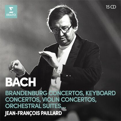 Jean-Francois Paillard & Johann Sebastian Bach (1685-1750) - Brandenburg Concertos/Keybaord Concertos/Violin Concertos/Orchestral Suites (15 CDs)
