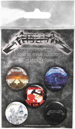 Metallica: Albums 1983-1991 - Button Badge Set