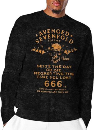 Avenged Sevenfold Unisex Long Sleeve T-Shirt - Sieze The Day (Wash Collection)
