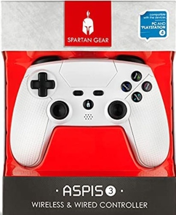 PS4 Controller Spartan Gear weiß wired APSIS 3
