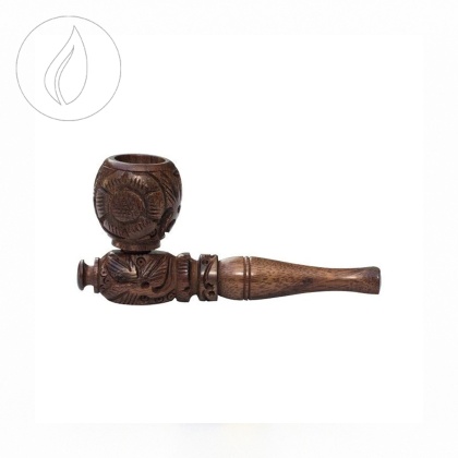 Kulu Carved Shotgun Pipe - Screwable 10 cm