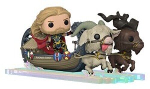 Funko Pop! Ride Supdlx Marvel - Thor Love And Thunder: Goat Boat with Thor, Toothgnasher & Toothgrinder