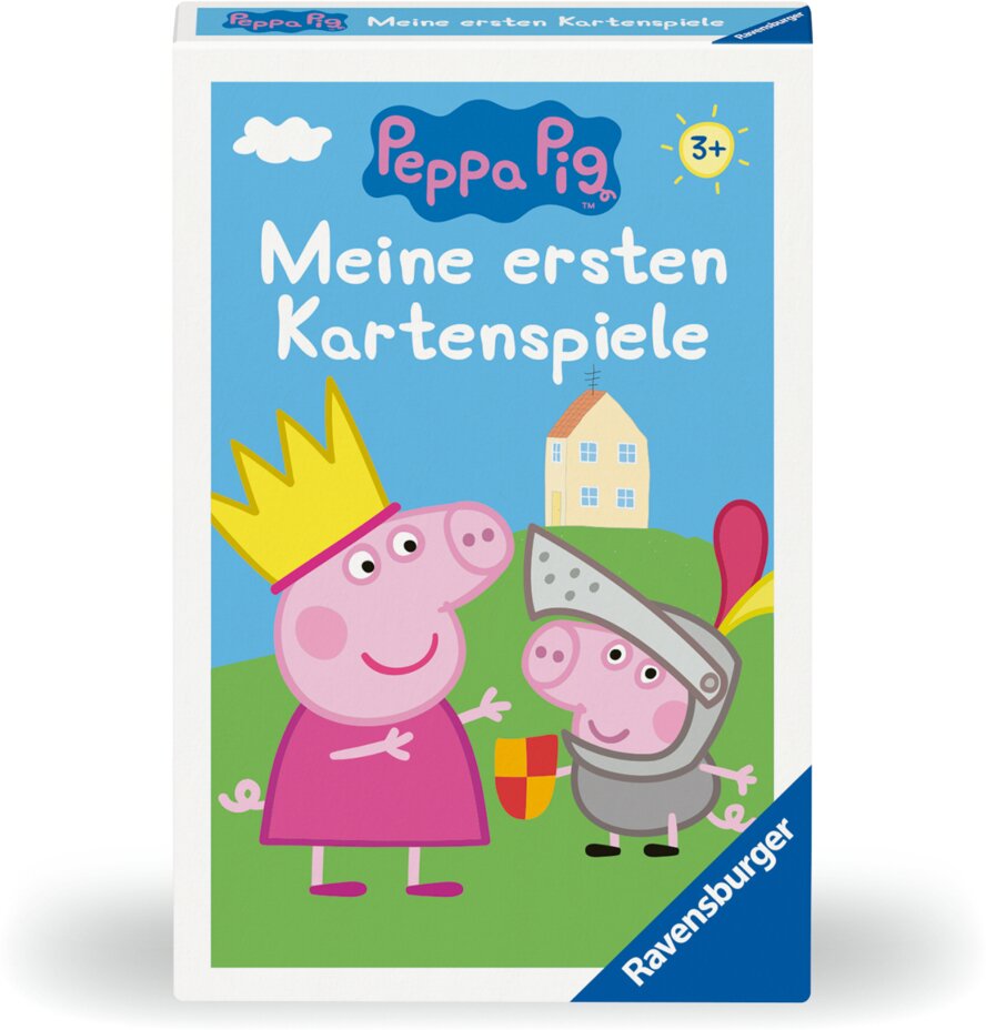 Peppa Pig Meine ersten Kartenspiele von Ravensburger, 20820, Quartett, Schwarzer Peter und Paare suchen - für Peppa-Fans ab 3 Jahren