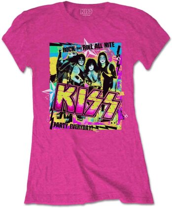 KISS Ladies T-Shirt - Party Every Day - Grösse M