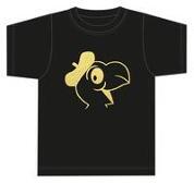 Globi T-Shirt Jubiläum schwarz mit goldenem Kopf - 134/140