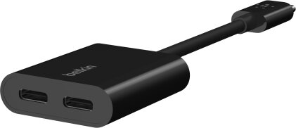 Belkin Rockstar CONNECT USB-C Audio + Charge Adapter - black