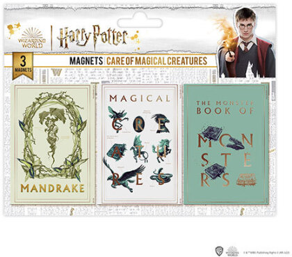 Pack de 3 Magnet - Harry Potter - Soins aux Créatures magiques