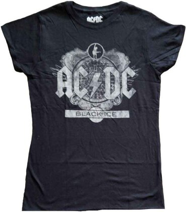 AC/DC Ladies T-Shirt - Black Ice - Grösse M