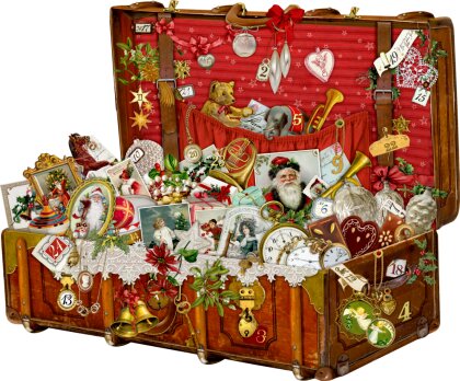 Weihnachtskoffer - A3-Wandkalender