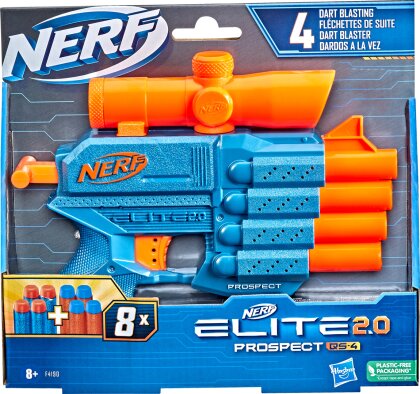Nerf Elite 2.0 Prospect QS-4 - ca. 17x22 cm, Blaster, Zielfern-