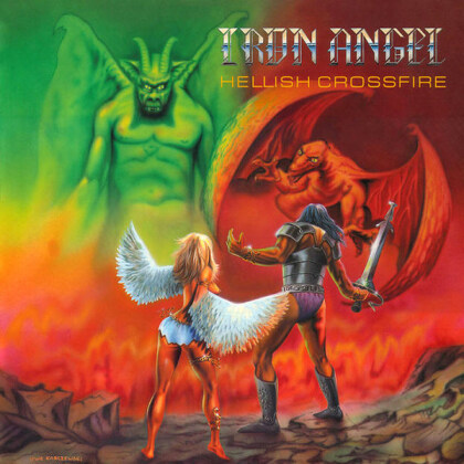 Iron Angel - Hellish crossfire (2022 Reissue, High Roller Records, Fire Splatter Vinyl, LP)