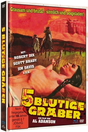 5 blutige Gräber (1969) (Cover B, Limited Edition, Mediabook, Blu-ray + DVD)