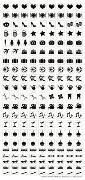 Black & White Stickerbogen (189 sticker)