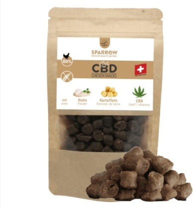 Sparrow Chicken Snacks mit CBD 150g - für Tiere