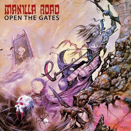Manilla Road - Open The Gates (2022 Reissue, High Roller Records, Limited Edition, Purple/Bone Splatter Vinyl, LP)