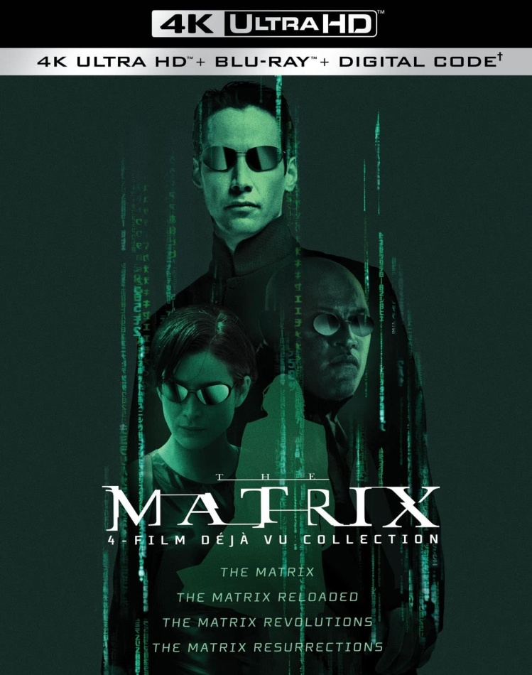 The Matrix 1-4 - 4-Film Déjà Vu Collection (4 4K Ultra HDs + 4 Blu-rays)