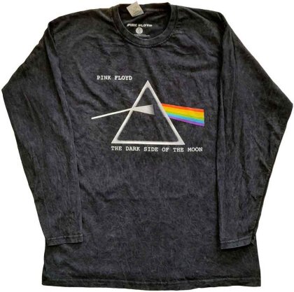 Pink Floyd Unisex Long Sleeve T-Shirt - Dark Side Of The Moon Courier (Wash Collection)