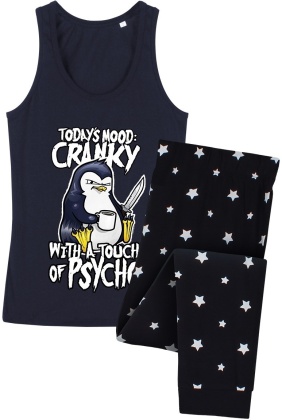 Psycho Penguin: Today's Mood: Cranky - Ladies Long Pyjama Set