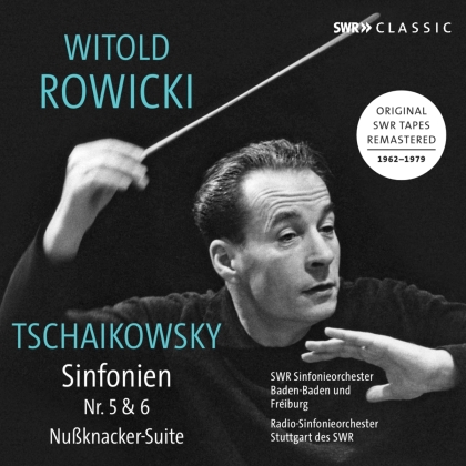 Peter Iljitsch Tschaikowsky (1840-1893), Witold Rowicki & SWR Sinfonieorchester Baden-Baden und Freiburg - Sinfonien 5 & 6, Nussknacker Suite (2 CDs)