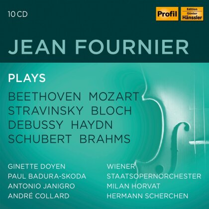 Ludwig van Beethoven (1770-1827), Wolfgang Amadeus Mozart (1756-1791), Igor Strawinsky (1882-1971), Ernest Bloch (1880-1959), … - Jean Fournier (10 CD)