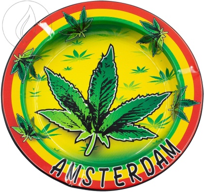 Amsterdam Rasta Rainbow - Metal Tin Ashtray