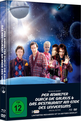 Per Anhalter durch die Galaxis & Das Restaurant am Ende des Universums (Cover B, Edizione Limitata, Mediabook, 2 Blu-ray + DVD)