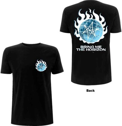 Bring Me The Horizon Unisex T-Shirt - Globe (Back Print)