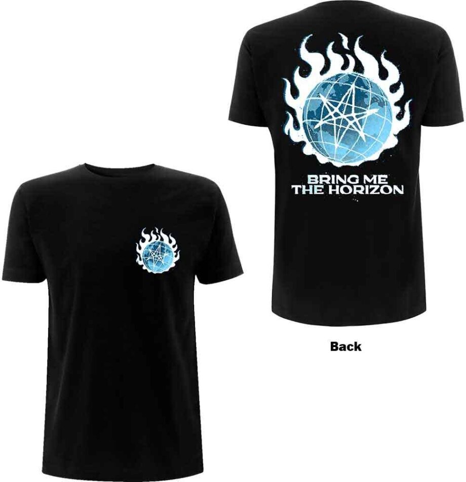 Bring Me The Horizon Unisex T-Shirt - Globe (Back Print) - Grösse M