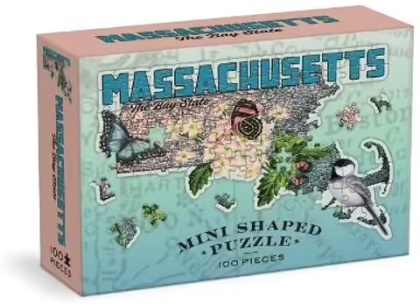 Massachusetts - Mini Shaped 100 Pieces Puzzle