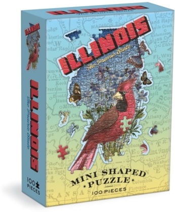 Illinois - Mini Shaped 100 Pieces Puzzle