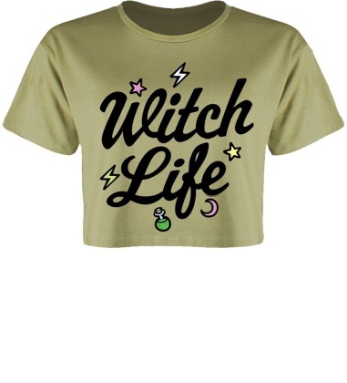 Witch Life - Sage Green Boxy Crop Top