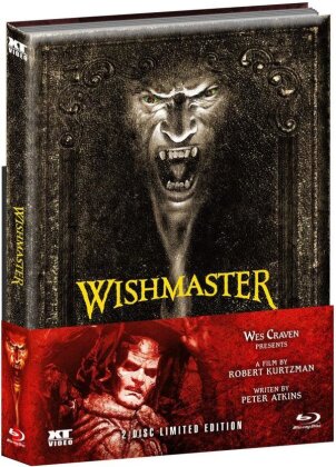 Wishmaster (1997) (Wattiert, Edizione Limitata, Mediabook, Uncut, Blu-ray + DVD)
