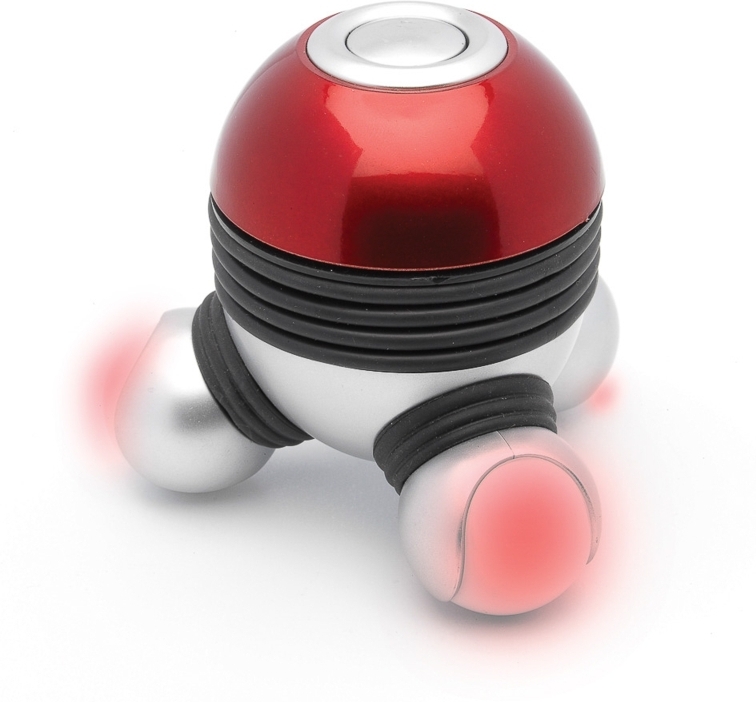 Vibrations-Handmassagegerät mit farbiger Beleuchtung.