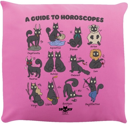 Spooky Cat: A Guide to Horoscopes - Cushion