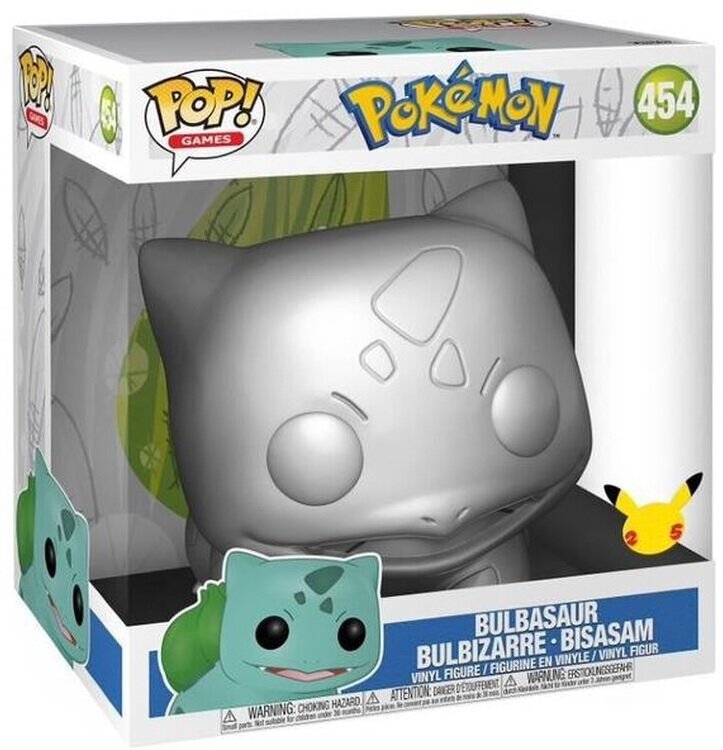 Bulbizarre Silver - Pokemon (454) - POP Games - Jumbo - 25 cm
