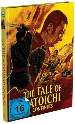 The Tale of Zatoichi Continues (1962) (Cover A, s/w, Limited Edition, Mediabook, Uncut, Blu-ray + DVD)