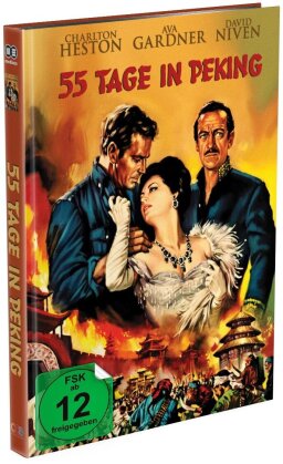 55 Tage in Peking (1963) (Cover A, Limited Edition, Mediabook, Uncut, Blu-ray + DVD)
