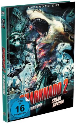 Sharknado 2 - The Second One: Shark Happens! (2014) (Cover A, Extended Edition, Édition Limitée, Mediabook, Blu-ray + DVD)