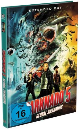 Sharknado 5 - Global Swarming (2017) (Cover A, Extended Edition, Limited Edition, Mediabook, Blu-ray + DVD)