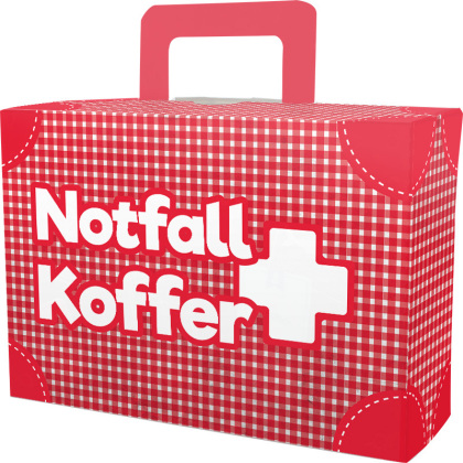 Notfall-Koffer - 21,5 x 15 x 7,2 cm.