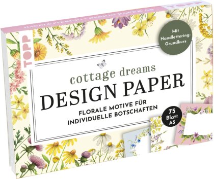 Handlettering Design Paper Block Cottage Dreams A5