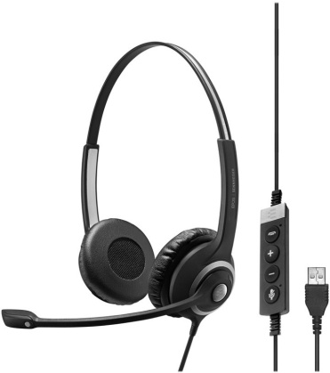 SENNHEISER HEADSET SC 260 USB MS II - binaural, direct USB, Call Control, Active Guard, for UC and Softphones, Skype for business