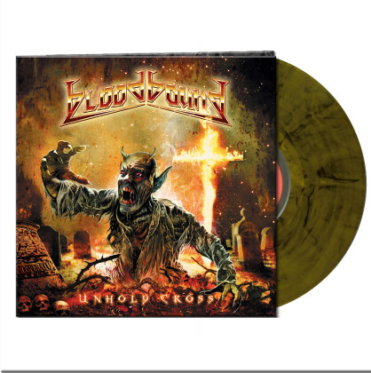Bloodbound - Unholy Cross (2022 Reissue, AFM Records, Gatefold, Limited Edition, Clear Yellow/ Black Marbled, LP)
