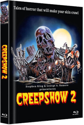 Creepshow 2 (1987) (Cover B, Wattiert, Edizione Limitata, Mediabook, 2 Blu-ray)
