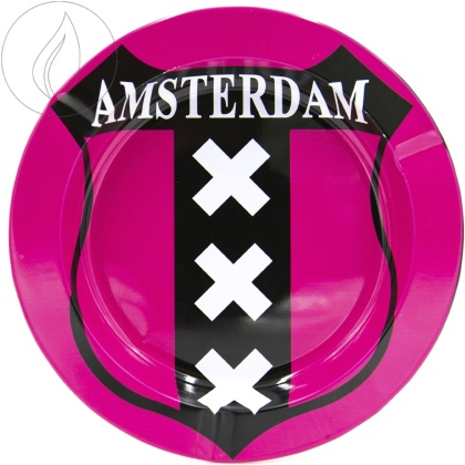 Metall Aschenbecher Amsterdam Pink