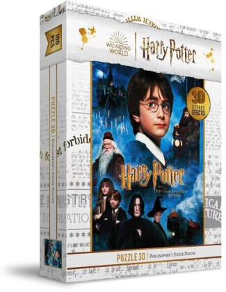 Harry Potter Puzzle mit 3D-Effekt Philosopher's Stone Poster (100 Teile)