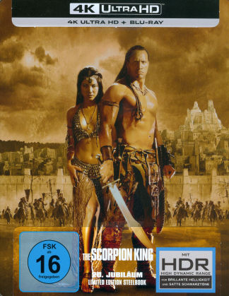 The Scorpion King (2002) (20th Anniversary Edition, Limited Edition, Steelbook, 4K Ultra HD + Blu-ray)