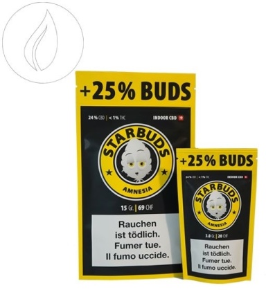 Starbuds Amnesia (3g) - Indoor (CBD: 24%, THC: <1%)