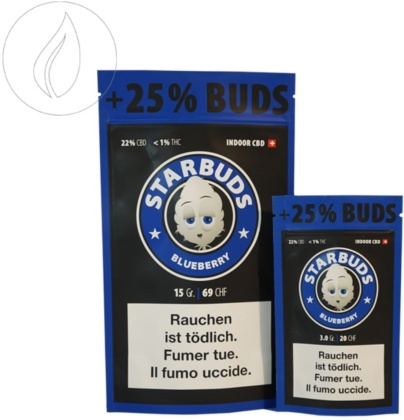 Starbuds Blueberry (15g) - Indoor (CBD: 22%, THC: <1%)